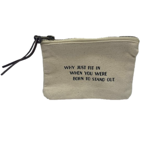 NWOT Mudpie Small Canvas Makeup Bag